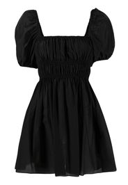 Matteau short-sleeve shirred minidress - Nero