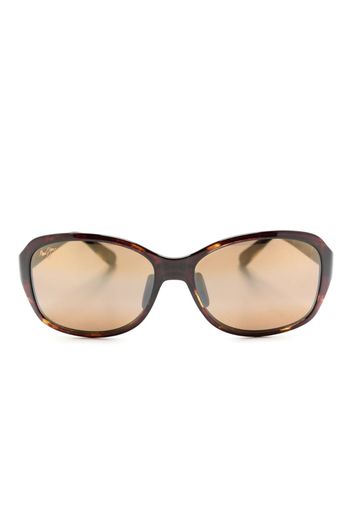 Maui Jim tortoiseshell rectangle-frame sunglasses - Marrone