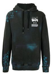 Mauna Kea spray turtle print hoodie - Nero