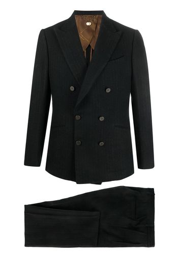 Maurizio Miri pinstripe double-breasted suit - Nero