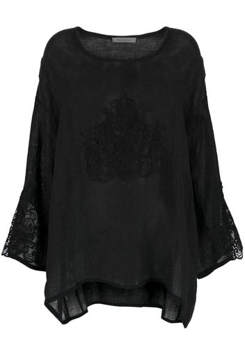 MAURIZIO MYKONOS lace-detail blouse - Nero