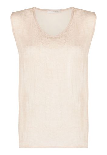 MAURIZIO MYKONOS sleeveless vest top - Toni neutri