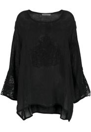 MAURIZIO MYKONOS lace-detail blouse - Nero