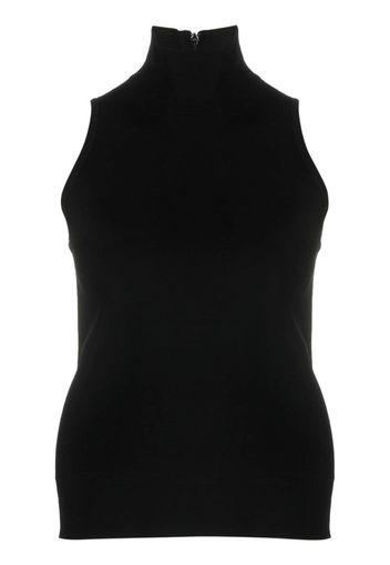 Max Mara sleeveless high-neck knitted top - Nero