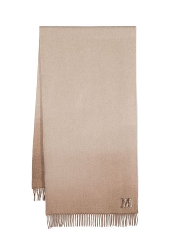 Max Mara logo-embroidered cashmere scarf - Toni neutri