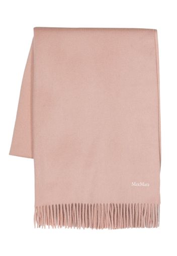 Max Mara logo-embroidered cashmere scarf - Rosa