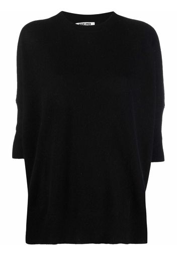 Max & Moi crop-sleeve cashmere jumper - Nero