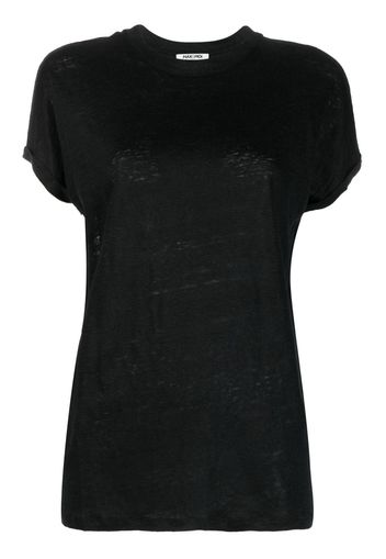 Max & Moi short-sleeve linen T-shirt - Nero