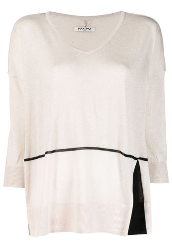 Max & Moi V-neck half-sleeve jumper - Toni neutri