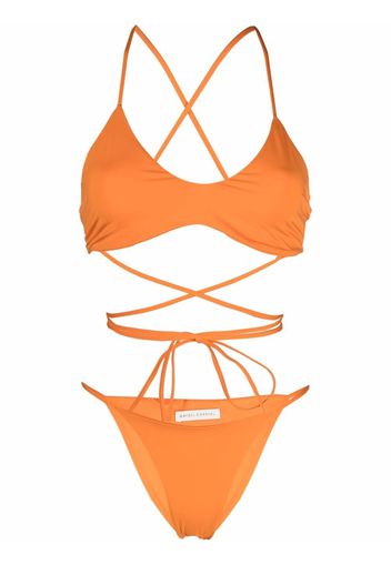 Maygel Coronel wrap-waist bikini - Arancione