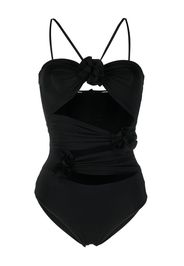 Maygel Coronel cut-out detail swimsuit - Nero