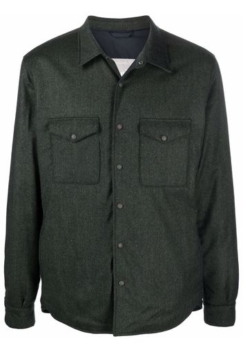 Mazzarelli Cortina wool shirt jacket - Verde