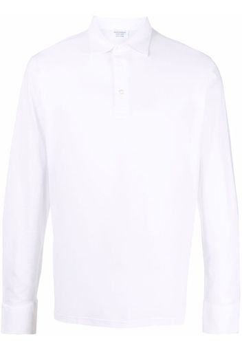 Mazzarelli Ice long-sleeved cotton polo shirt - Bianco