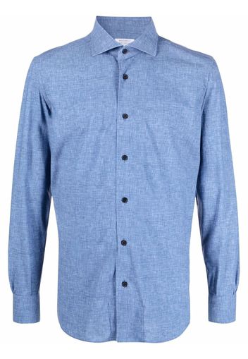 Mazzarelli textured-finish shirt - Blu