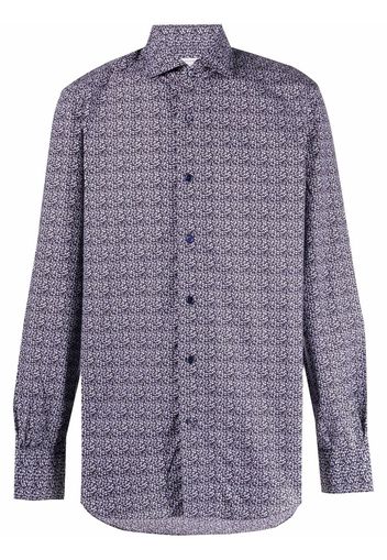 Mazzarelli micro floral-print shirt - Viola