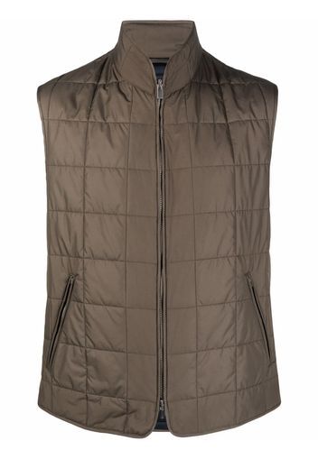 Mazzarelli zipped quilted gilet - Verde