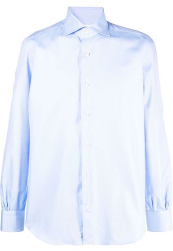 Mazzarelli longsleeved cotton shirt - Blu