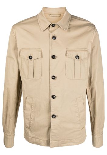 Mazzarelli stretch-cotton shirt jacket - Toni neutri