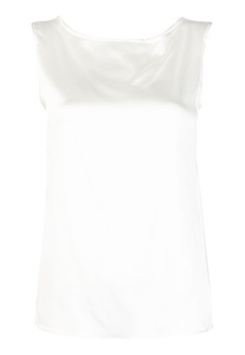 Mazzarelli sleeveless silk top - Bianco