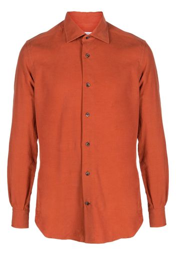 Mazzarelli spread-collar cotton shirt - Arancione