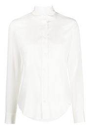 Mazzarelli semi-sheer stretch-silk shirt - Bianco
