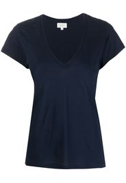 Mazzarelli V-neck cotton T-shirt - Blu