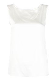 Mazzarelli sleeveless silk top - Bianco