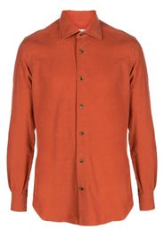 Mazzarelli spread-collar cotton shirt - Arancione