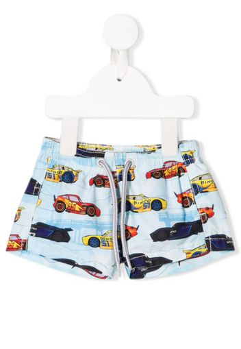 Mc2 Saint Barth Kids Shorts con stampa - Blu