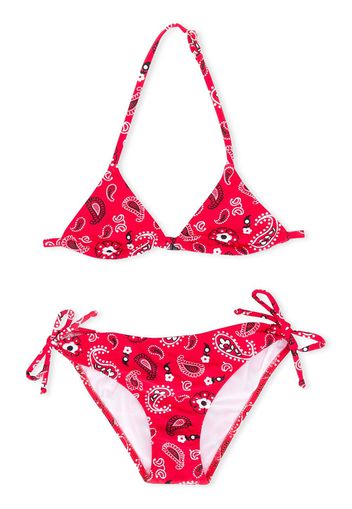 Mc2 Saint Barth Kids Bikini con stampa paisley - Rosso