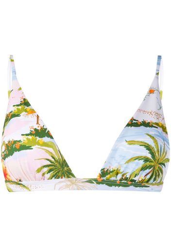 tropical print bikini top