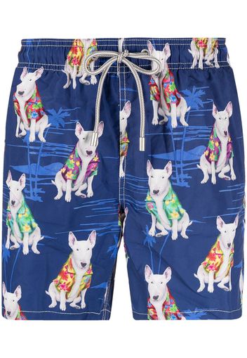 Mc2 Saint Barth Dog-print swim shorts - Blu