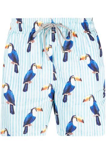 Mc2 Saint Barth toucan-print swim shorts - Blu