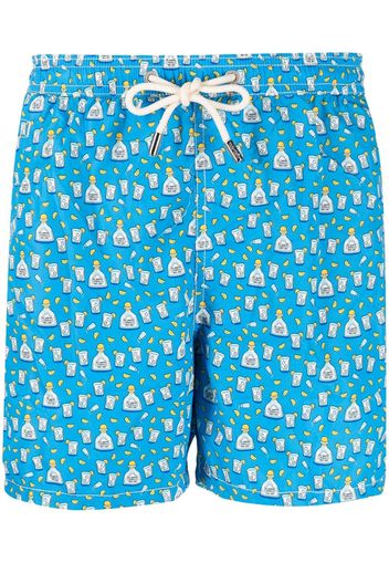 Mc2 Saint Barth graphic-print swim shorts - Blu