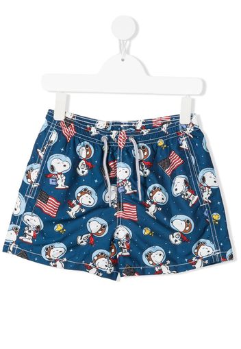 Mc2 Saint Barth Kids Snoopy Space printed swim shorts - Blu