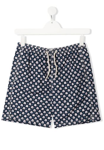 Mc2 Saint Barth Kids TEEN Piggy print swim shorts - Blu