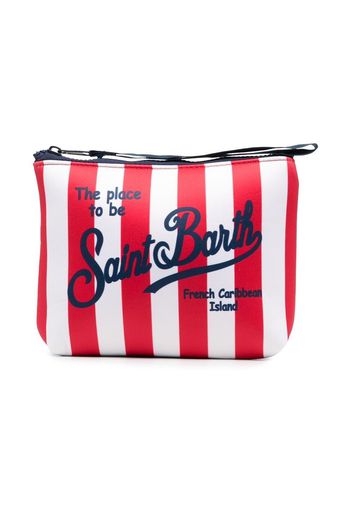 Mc2 Saint Barth Kids Aline stripe-print pouch bag - Rosso