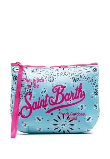 Mc2 Saint Barth Kids Borsa Caprese con stampa bandana - Blu