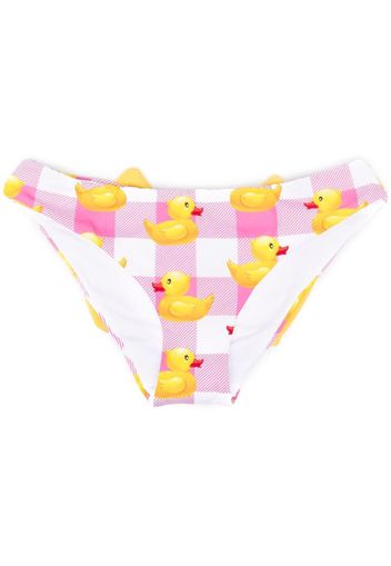 Mc2 Saint Barth Kids rubber duck-print bikini bottoms - Rosa