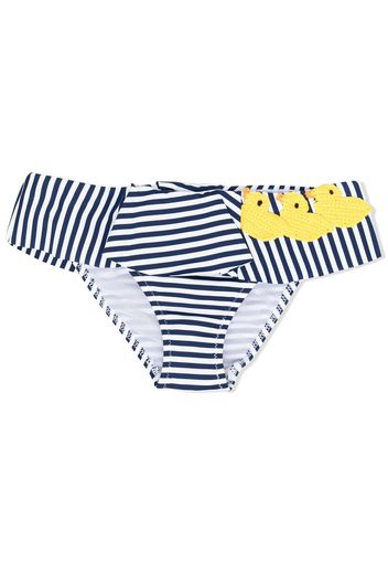 Mc2 Saint Barth Kids Fanny striped duck-print bottoms - Blu