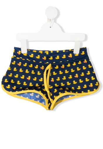 Mc2 Saint Barth Kids duck-print swim shorts Bleu - Blu