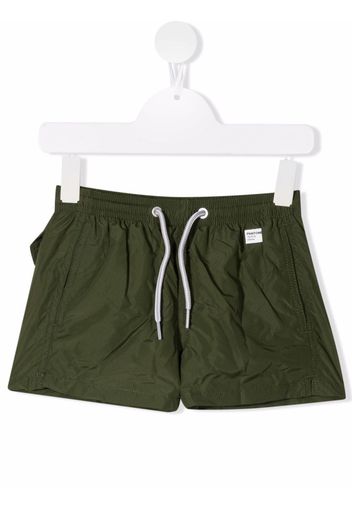 Mc2 Saint Barth Kids logo-patch swim shorts - Verde