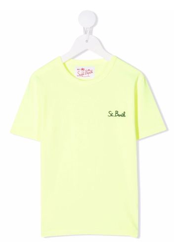 Mc2 Saint Barth Kids Dover logo-embroidered T-shirt - Giallo