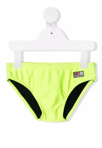 MC2 Saint Barth Kids Costume da bagno con logo - Giallo