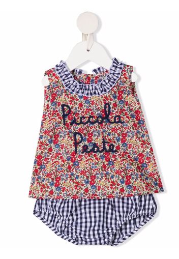 Mc2 Saint Barth Kids Abito a fiori con pantaloncini - Rosso