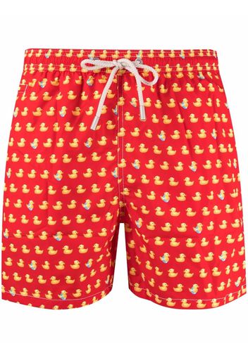 Mc2 Saint Barth Lighting duck-print swimming shorts - Arancione