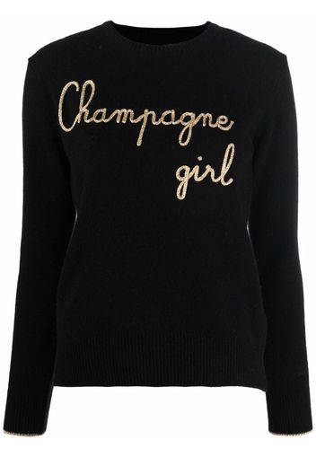 Mc2 Saint Barth Champagne Girl embroidered jumper - Nero