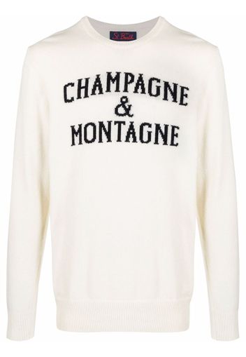 Mc2 Saint Barth Champagne & Montagne intarsia jumper - Bianco