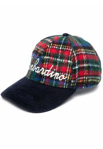 MC2 Saint Barth embroidered tartan-check cap - Blu