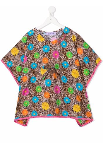 MC2 Saint Barth Kids Kate floral-leopard print dress - Toni neutri